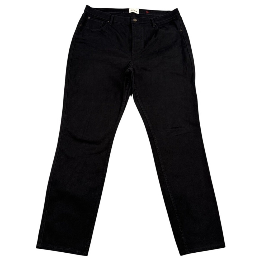 Sezane Denim Jeans Womens Size US 14-16 EU 44 Black Denim High Rise Button Fly